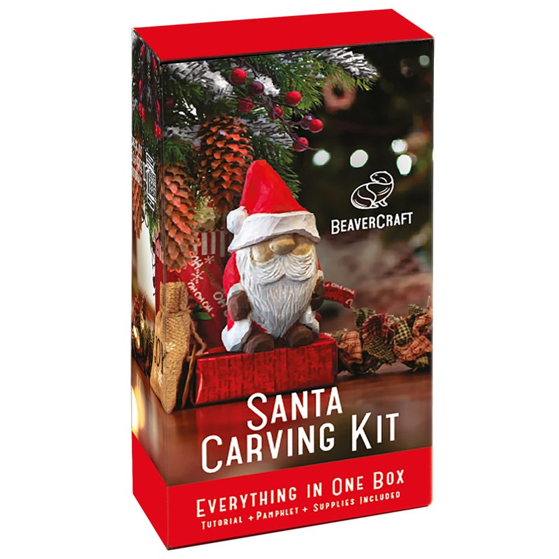 BeaverCraft DIY06 Santa Whittling Kit â€“ Wood Carving Kit for Beginners â€“ Wood Carving Tools Set, Diy Crafts for Adults â€“ Woodworking Kits for Kids&Teens â€“ Hobby Kits for Adults, Woodworking Gifts - Image 1